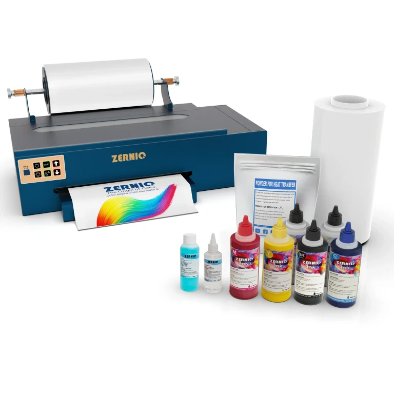 ZERNIQ A3 DTF printer included in the starter ink bundle